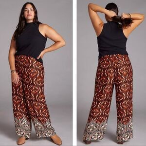 Anthropologie Breezy Printed Straight Pants
